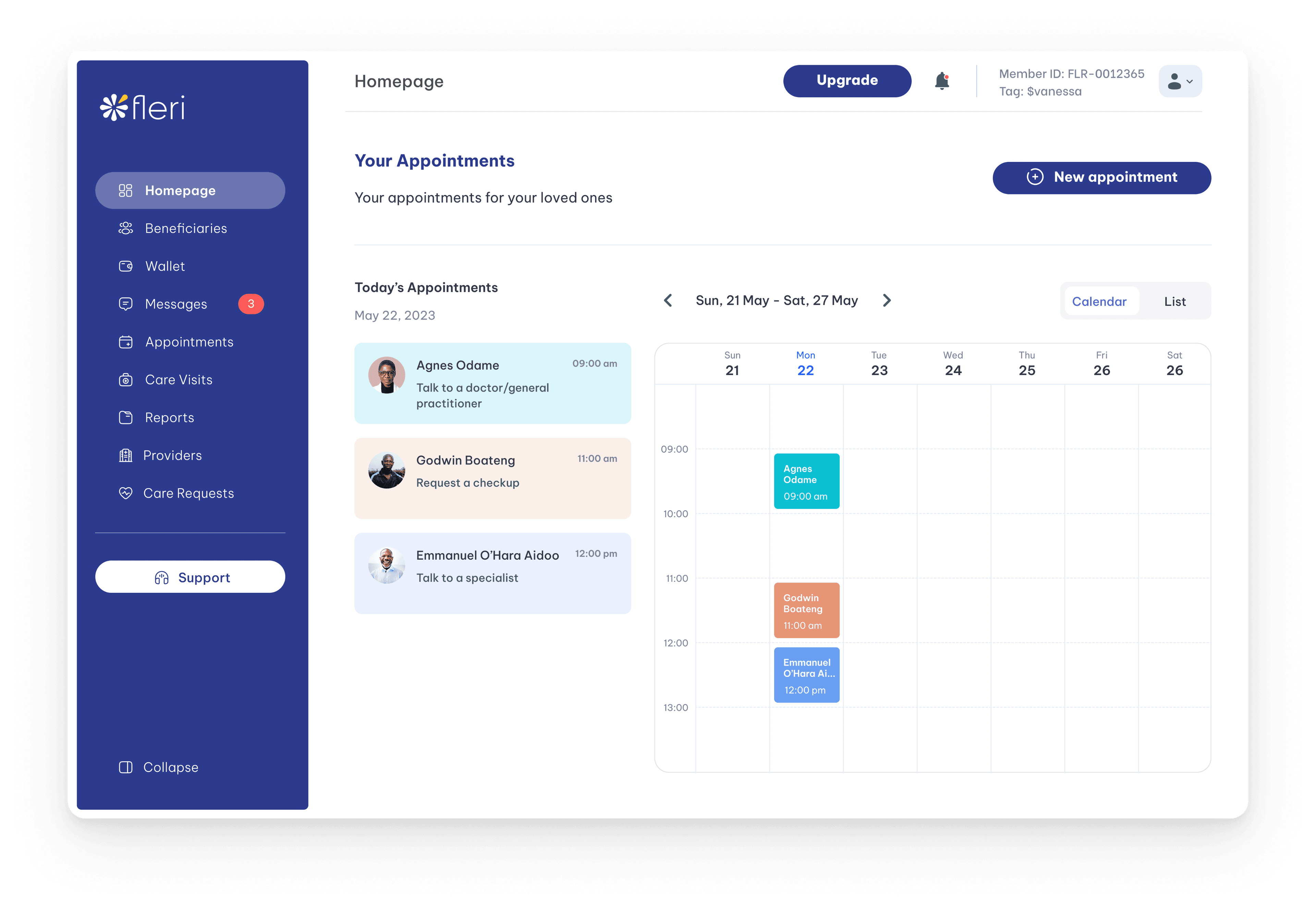 Upcoming Appointments