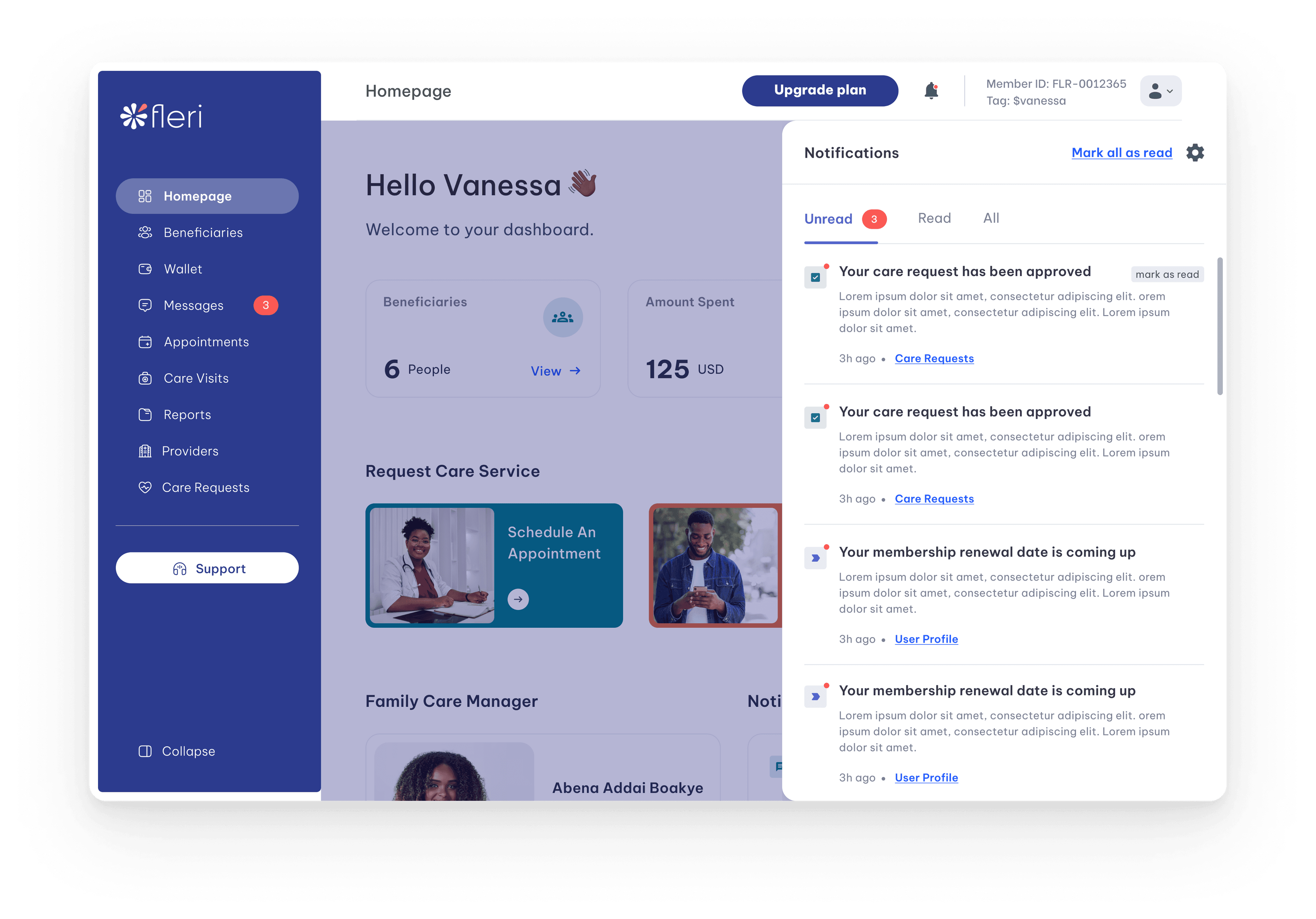Dashboard — Notifications