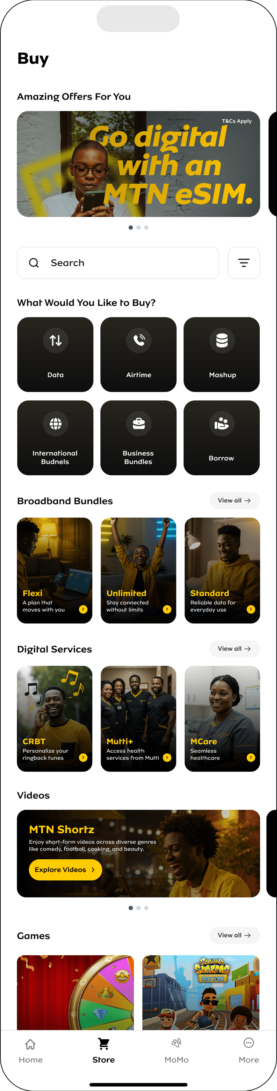 New Interface Shop Page
