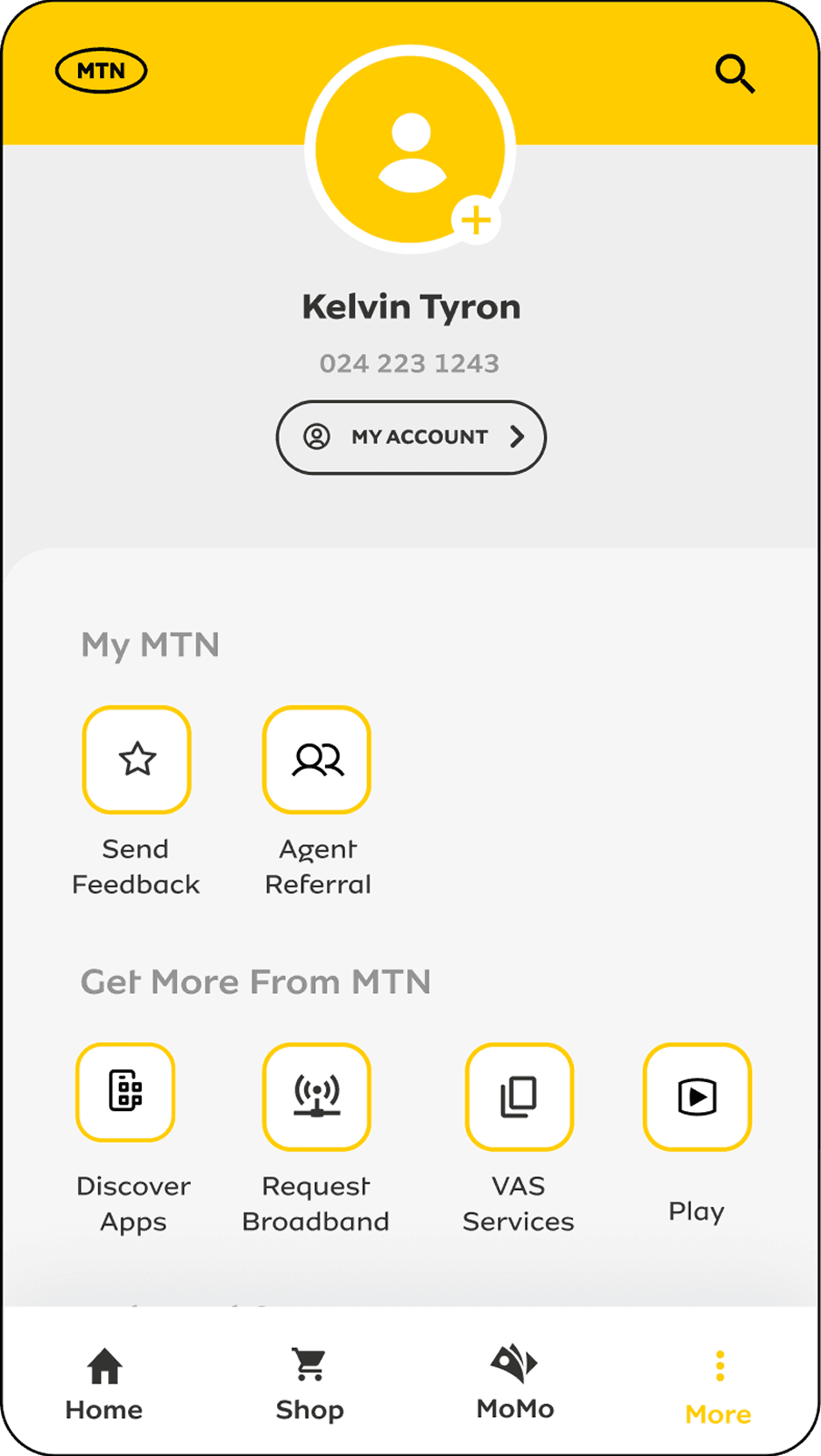 Old Interface More Page