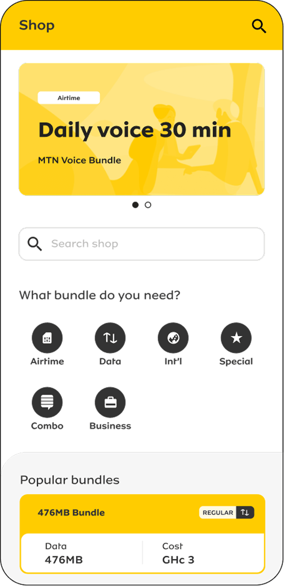 Old Interface Shop Page