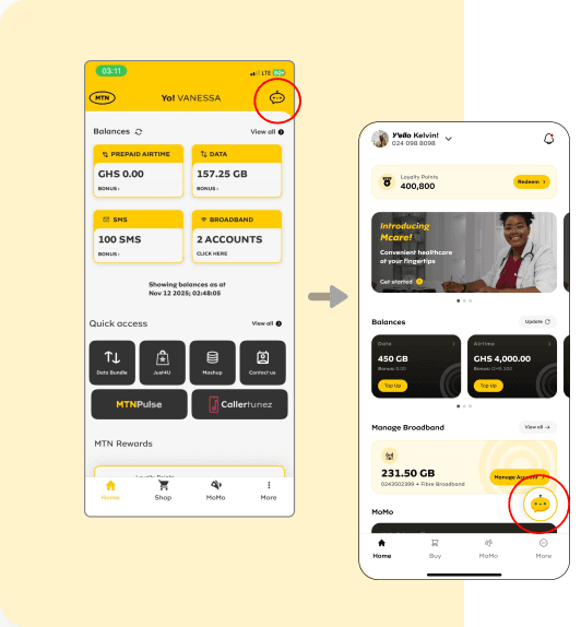 myMTN App - Zigi Chatbot