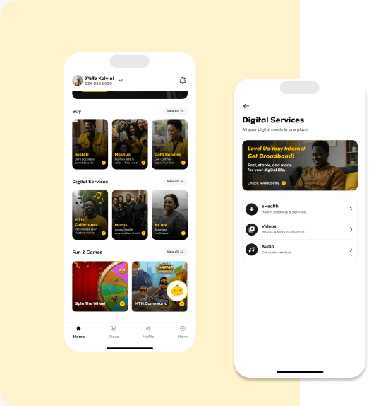 myMTN App — Digital Services Redesign